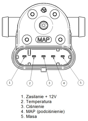 Датчик давления газа, мап сенсор Stag PS-04 plus (Польша) map sensor