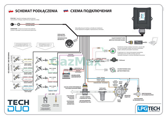 Проводка LPGTECH TECH DUO на 4 циліндри, 32 контакти